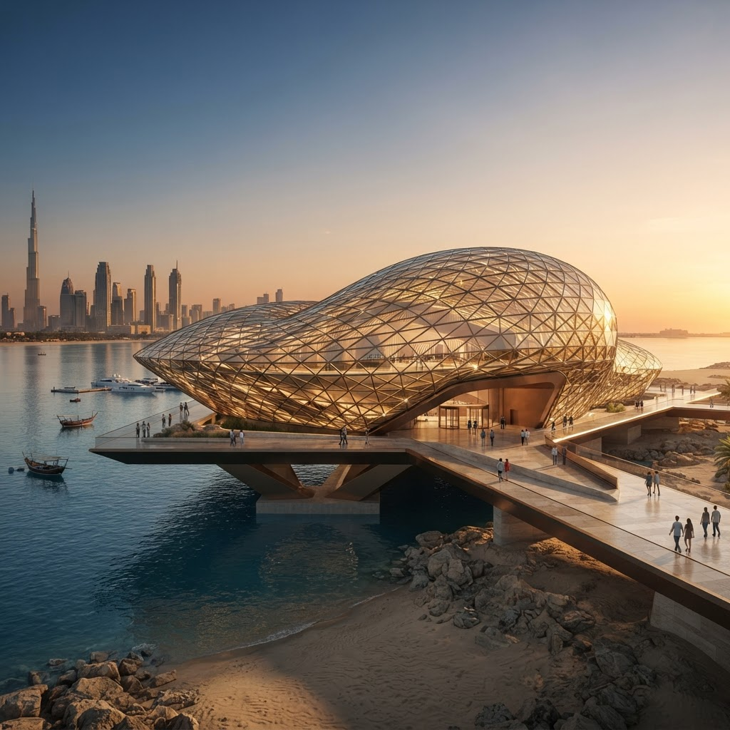 Oasis Pier adapted to a Arabian Gulf coastline