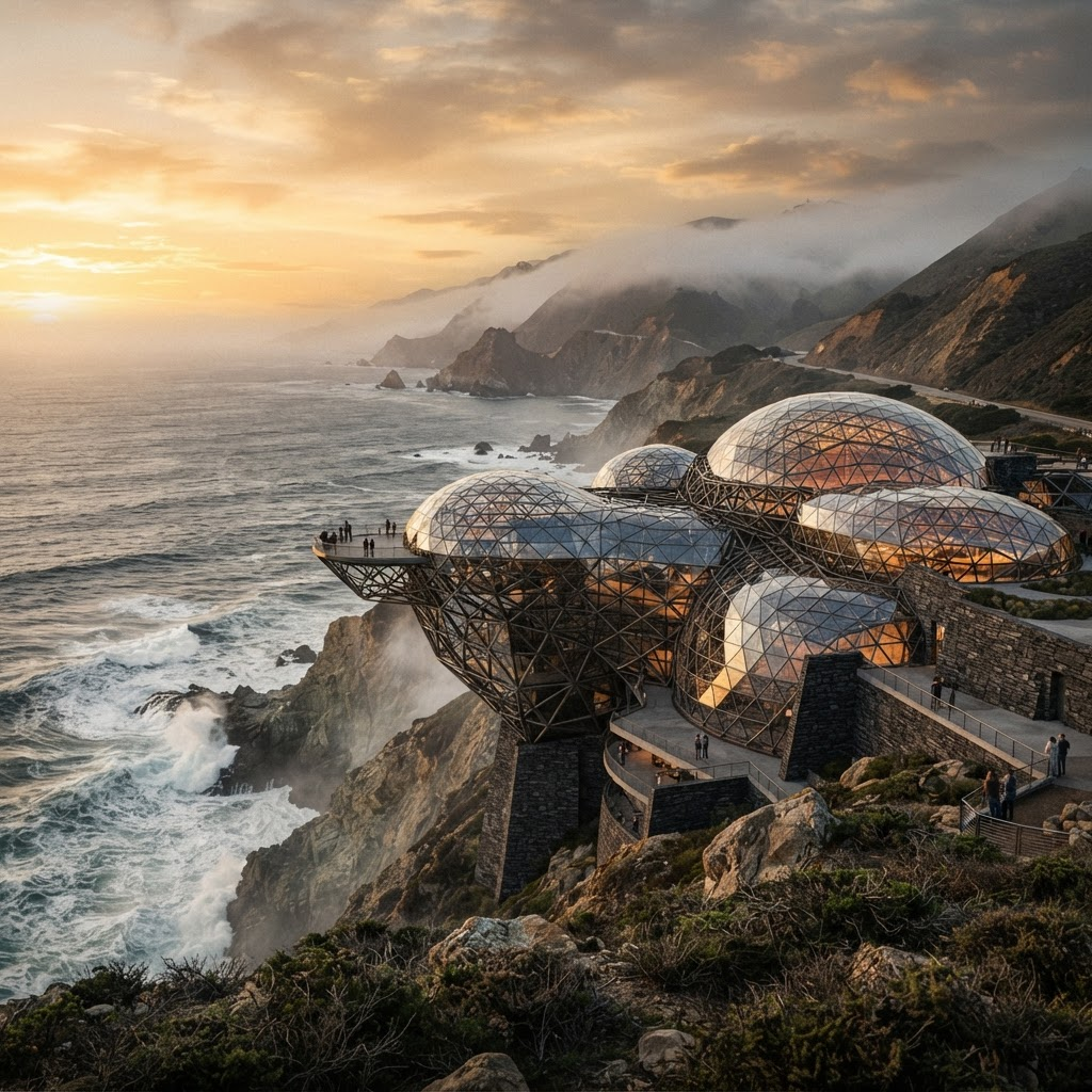 Oasis Pier adapted to a Pacific Rim coastline